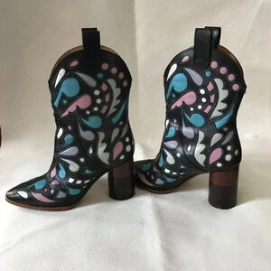 Maison Margiela // Laser-Cut Leather Western Boots One of a Kind Vintage EUC